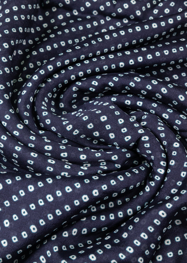 Black Chinon With Bandhej Print