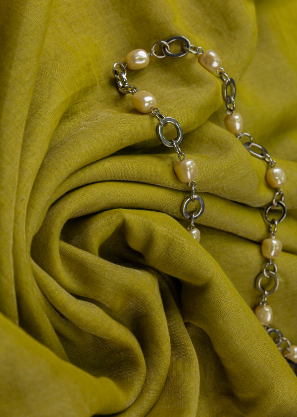 Old Moss Green Pure Chanderi Tissue
