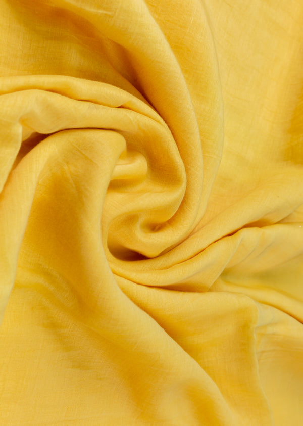 Light Yellow Pure Silk Chanderi
