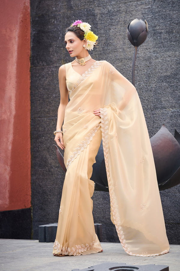 Golden Tissue Saree