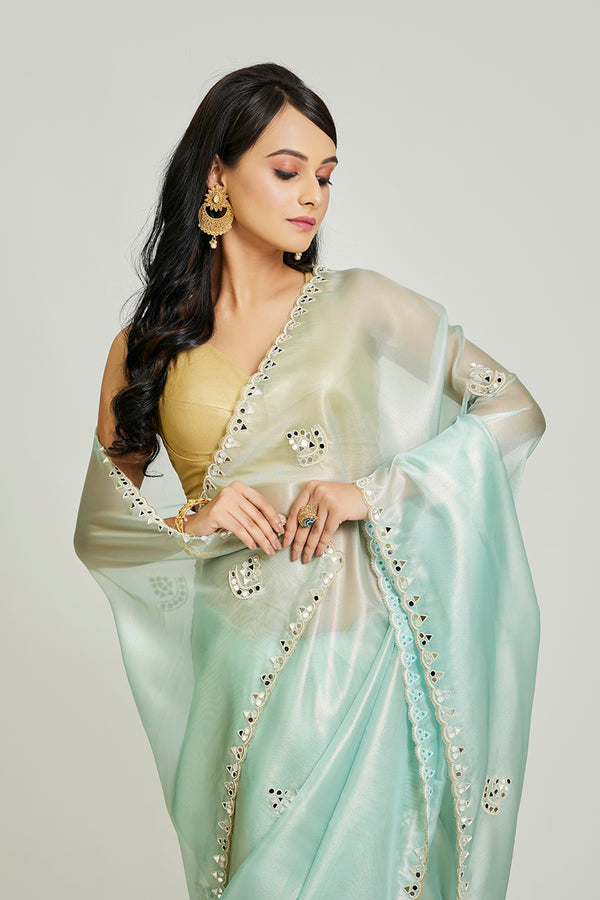 Blue Raina Silk Saree