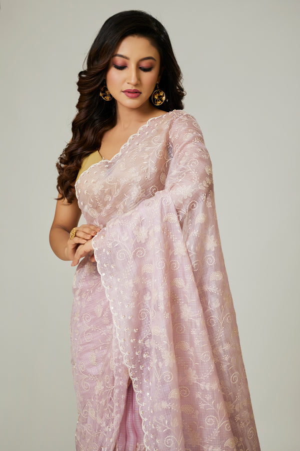 Purple Toned Silk Kota Saree
