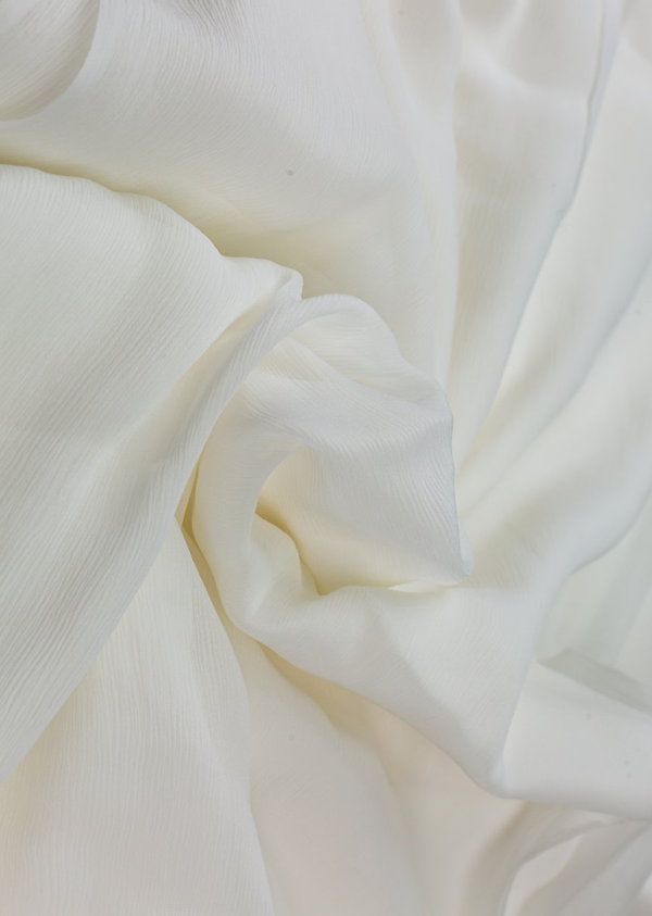 White Plain Dyeable Chinon Fabric