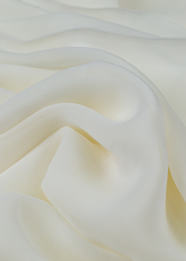 White Plain Dyeable Georgette Fabric