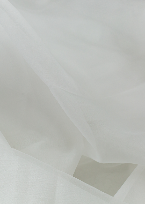 White Plain Dyeable Nylon Organza Fabric