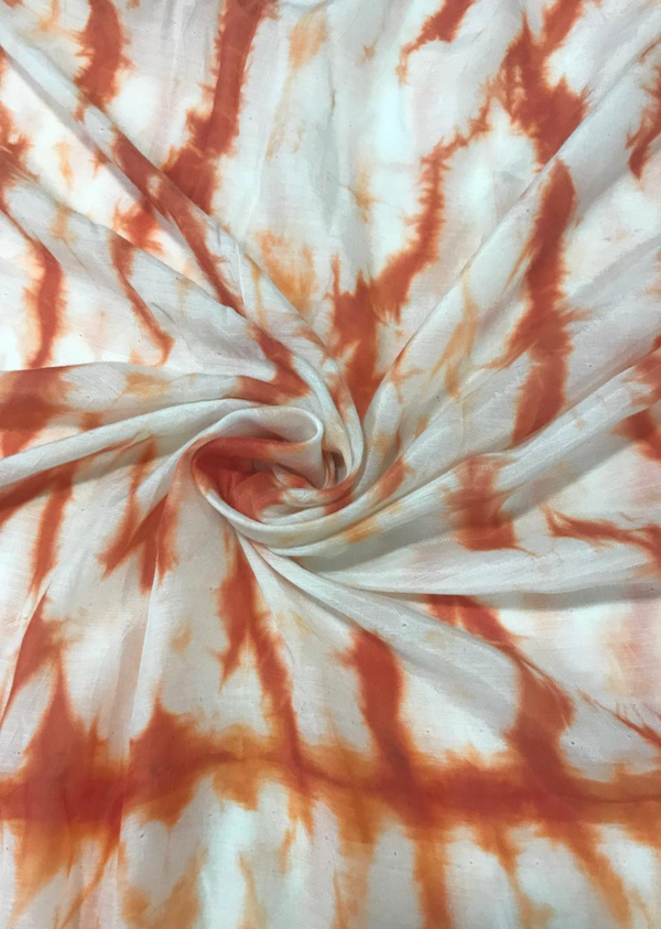 White Abstract Print Muslin