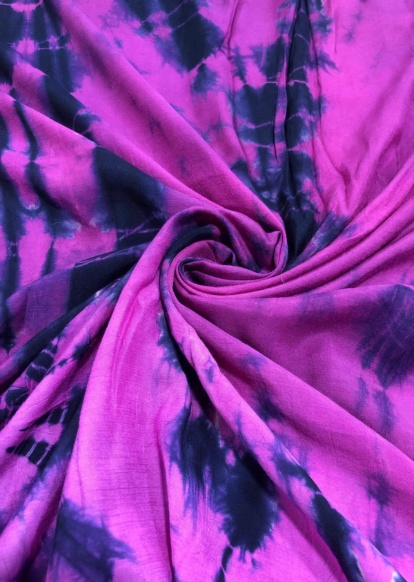 Abstract Floral on Printed Muslin