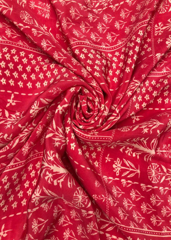Pink Printed Crepe