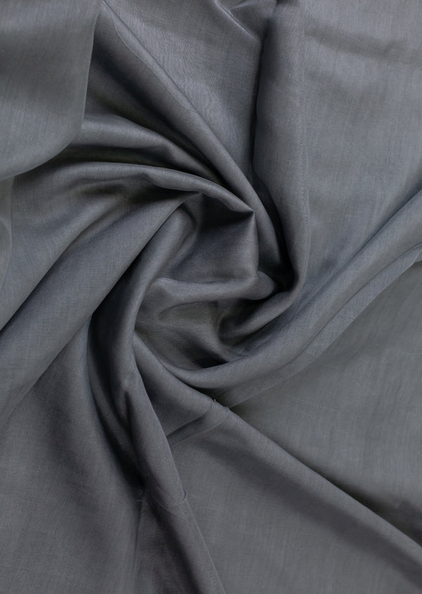 Grey Plain Smooth & Silky Muslin Fabric