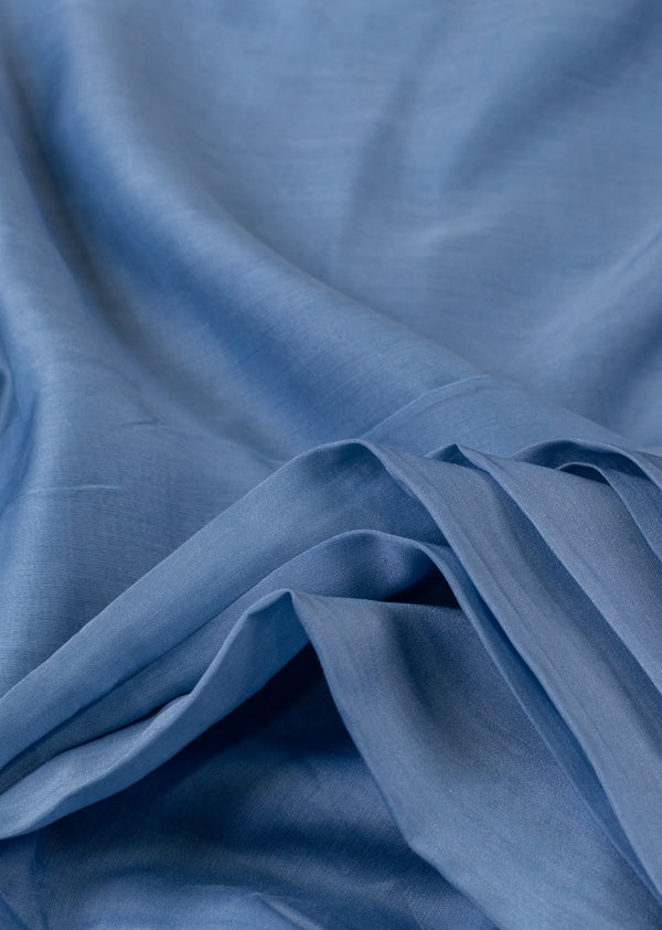 Ice-Blue Plain Smooth & Silky Muslin Fabric