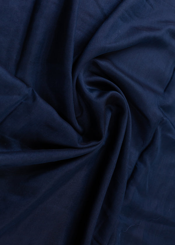 Navy Blue Plain Smooth & Silky Muslin Fabric