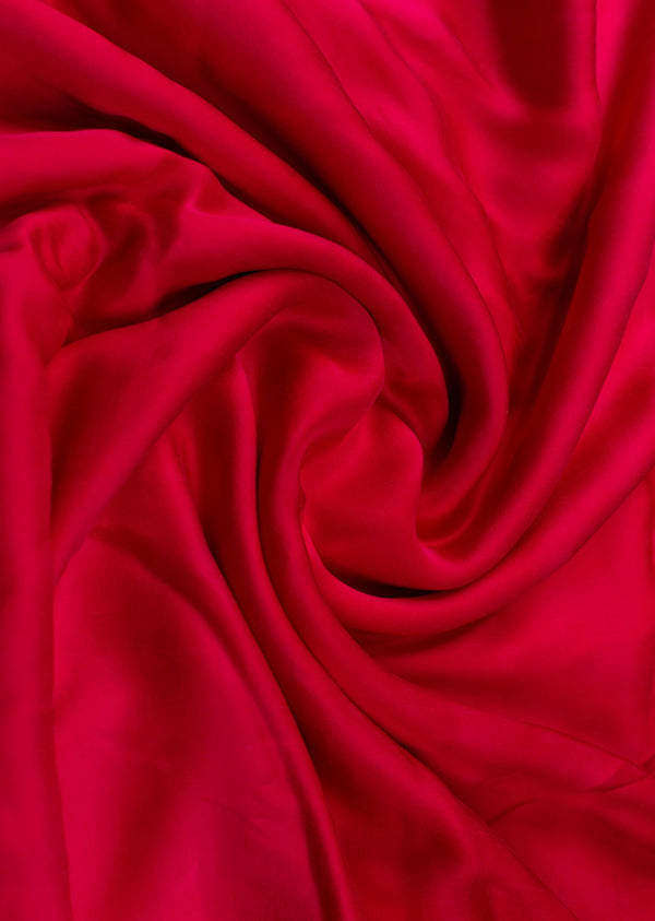 Hot Pink Color Plain Modal Satin Fabric