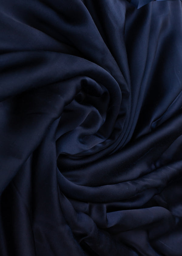 Navy Blue Modal Satin