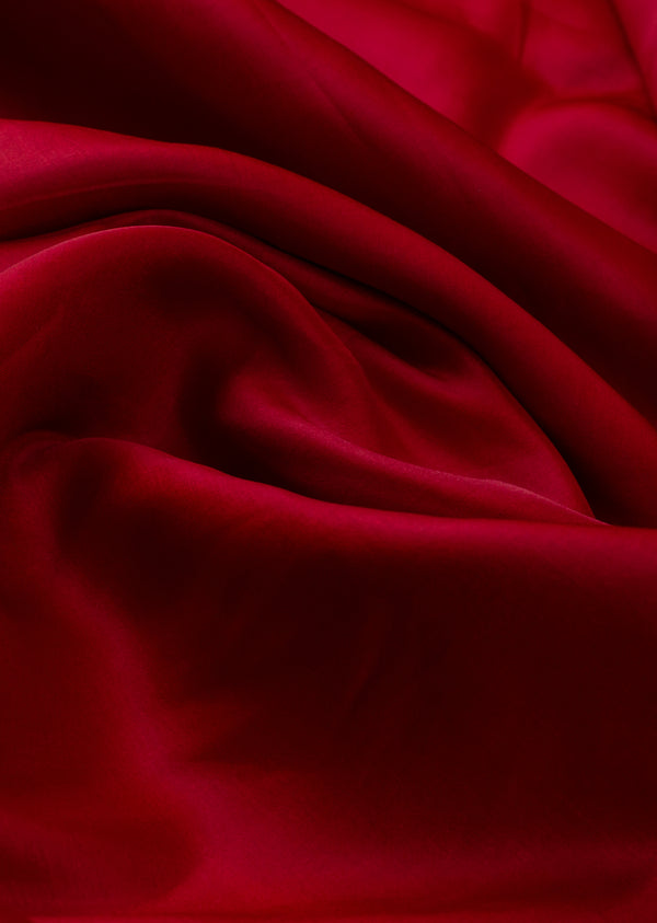 Red Tussar Silk