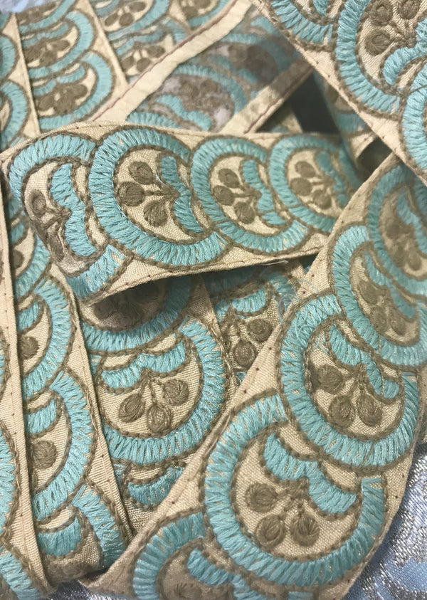 Sky Embroidered Border
