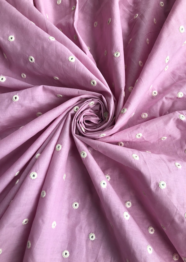 Lavender Embroidered Cotton