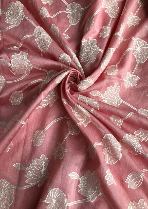 Light Pink Jaal Embroidered Chanderi