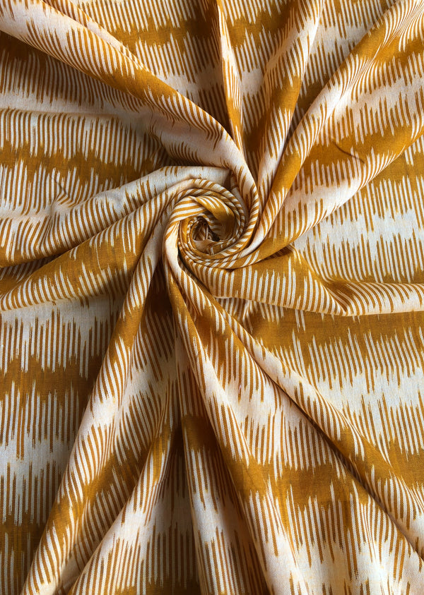 Yellow  Motif Weaves Woven Ikat