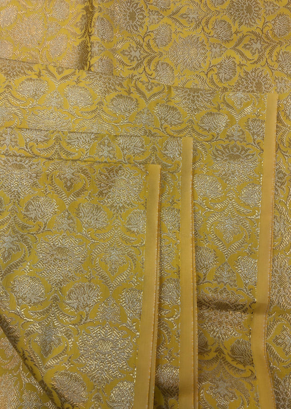 Mustard Floral Brocade