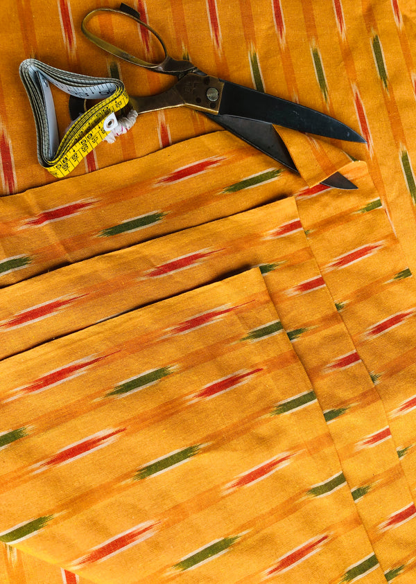 Yellow Motif Weaves Woven Ikat