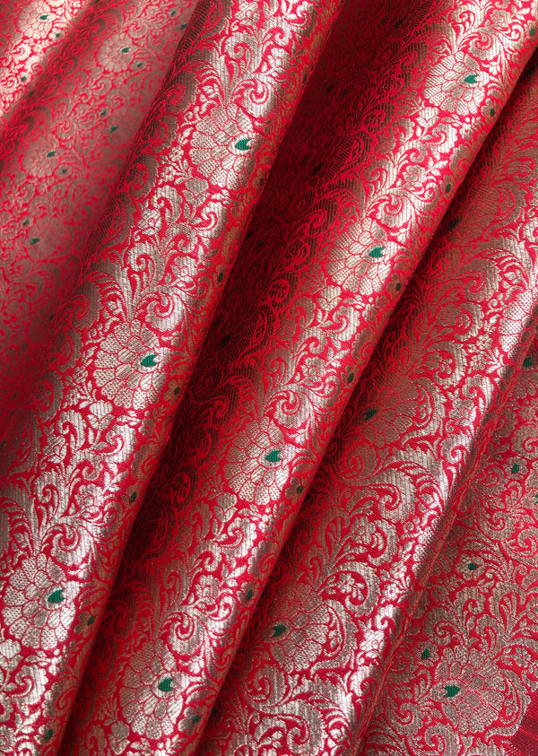 Red Jaal Brocade