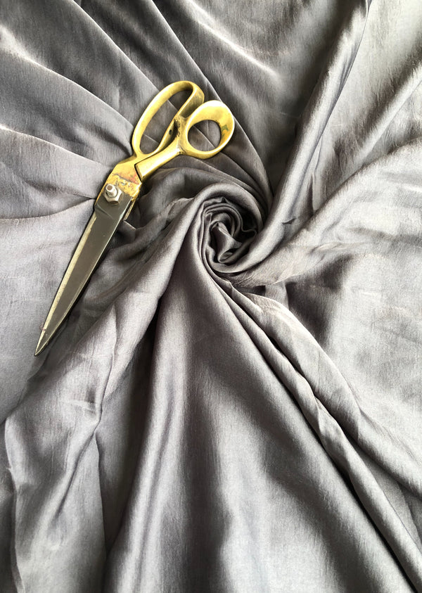 Grey Plain Mini Silk