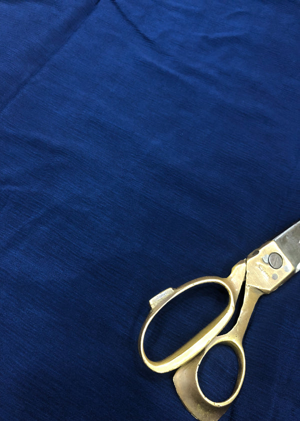 Blue  Plain  Chinon Chiffon