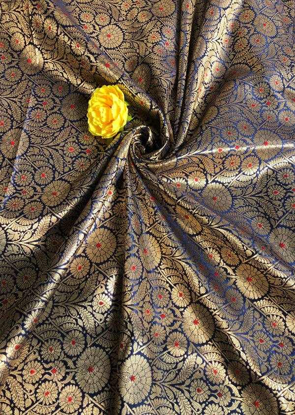 Blue Motif Brocade