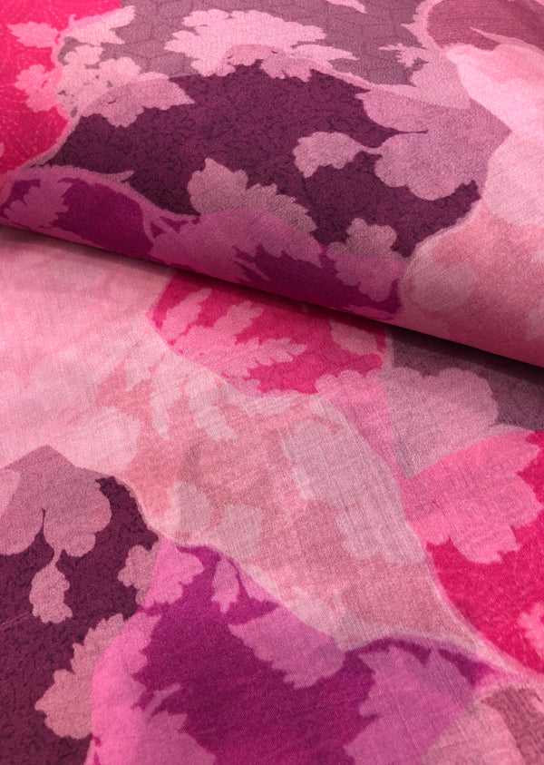 Pink Floral Print Muslin
