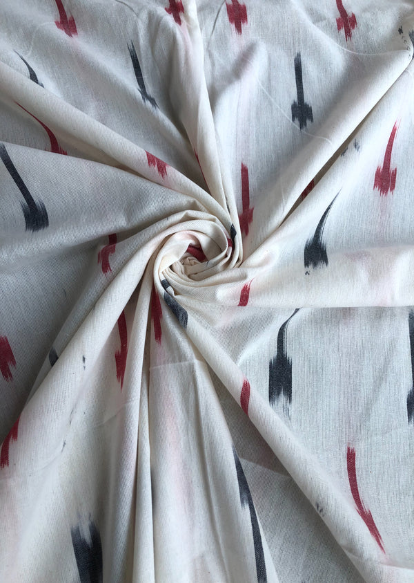 White Motif Weaves Woven Ikat