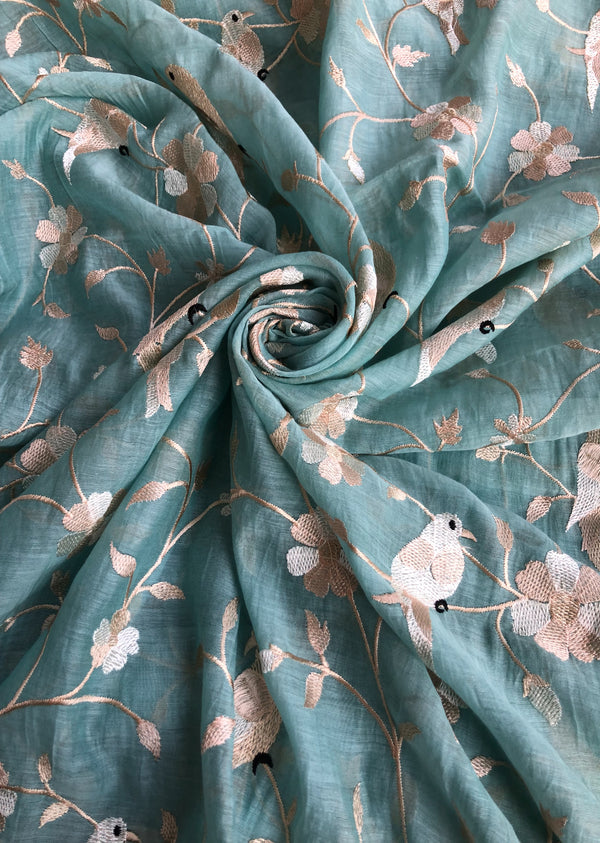 Sky Jaal Embroidered Chanderi