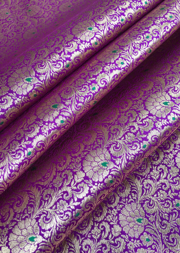 Purple Jaal Brocade