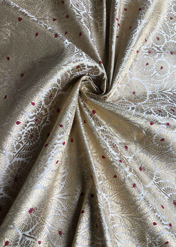 Off White Motif Brocade