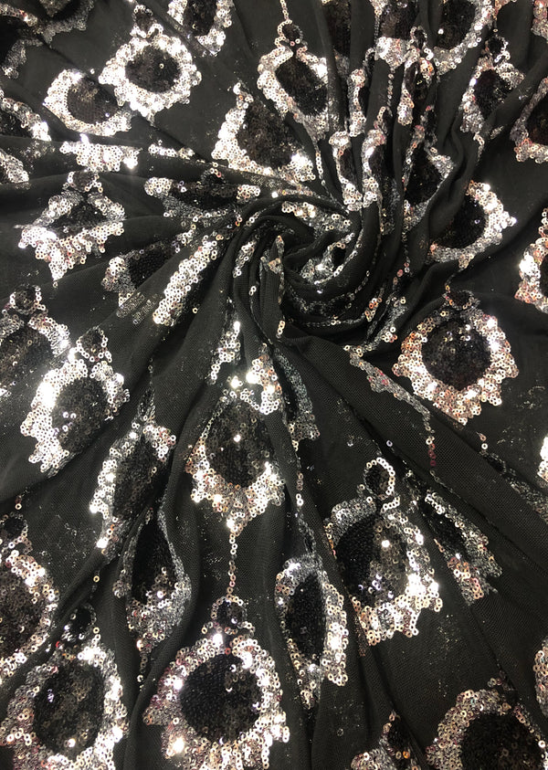 Black Embroidered Imported Net