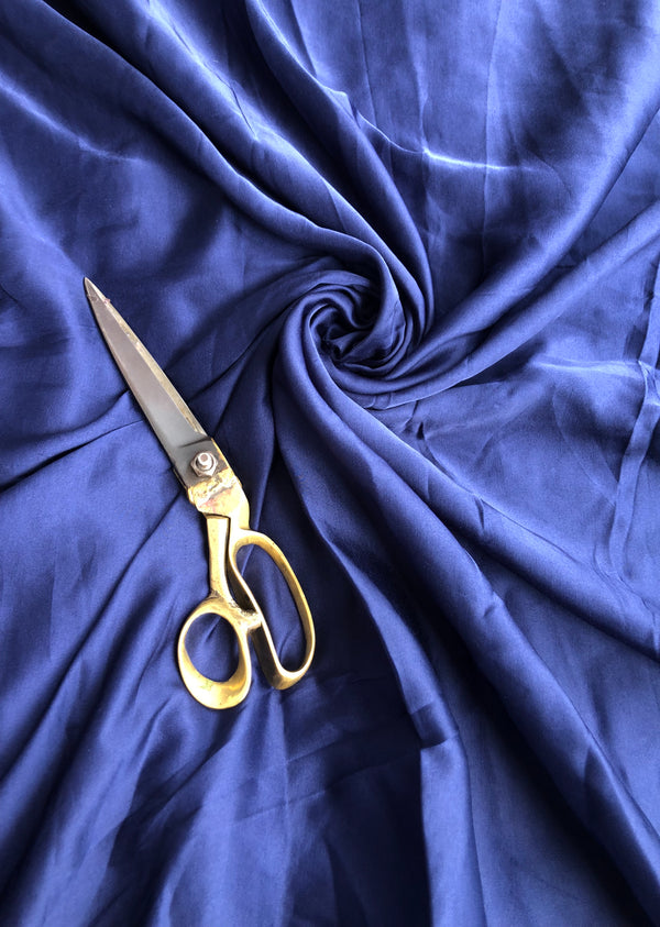 Blue Plain Mini Silk