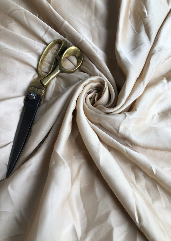 Off White Plain Mini Silk