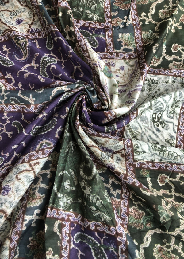 Green Jaal Print Patchwork Pattern Muslin