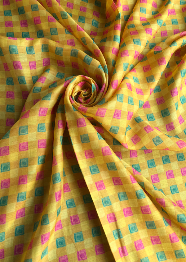 Yellow Small Box Muslin