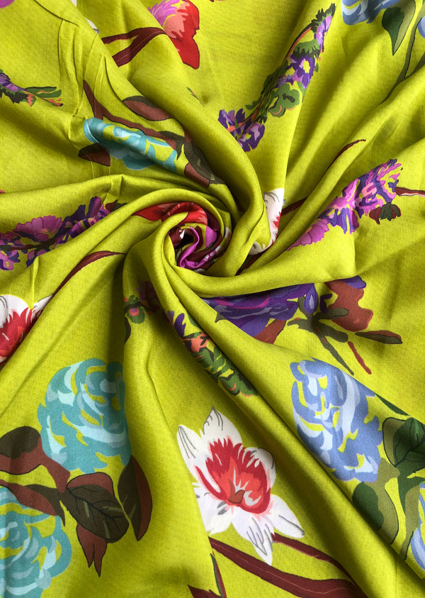 Green Floral Muslin