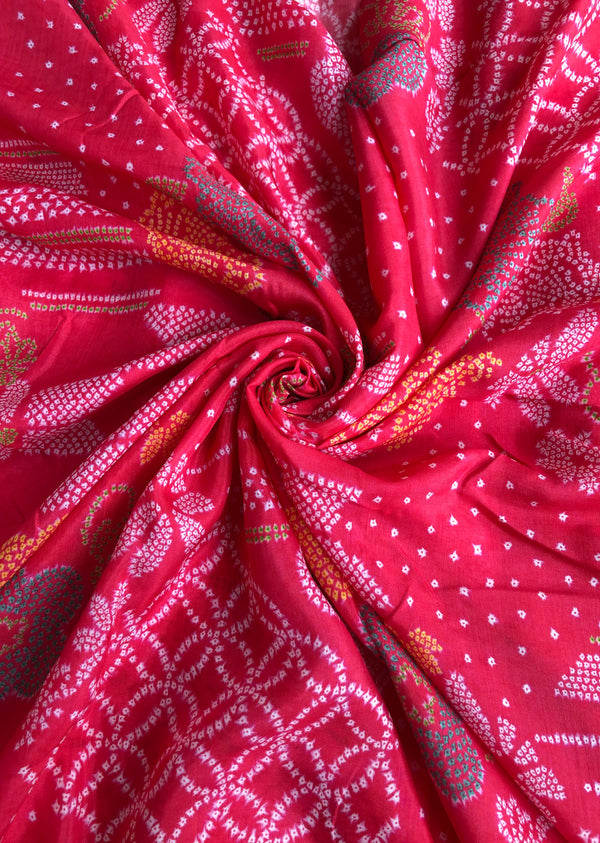 Pink Abstract Print Muslin
