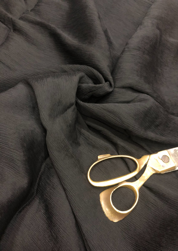 Black Plain  Chinon Chiffon