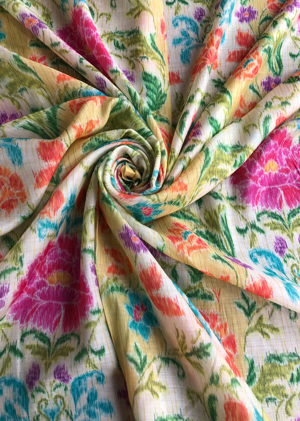 Multicolor Floral Print Muslin