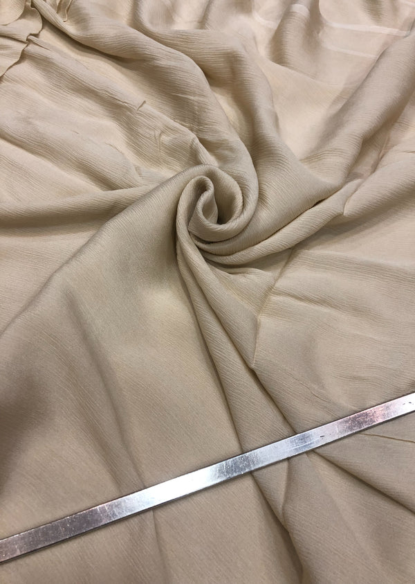 Beige  Plain  Chinon Chiffon