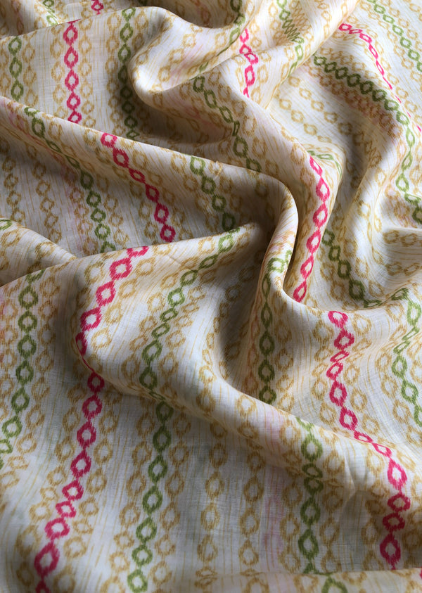 Multicolor Motif Print Muslin