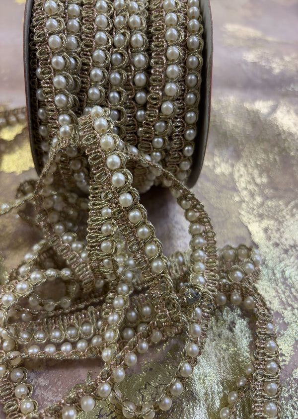 Pearl Embroidered Border